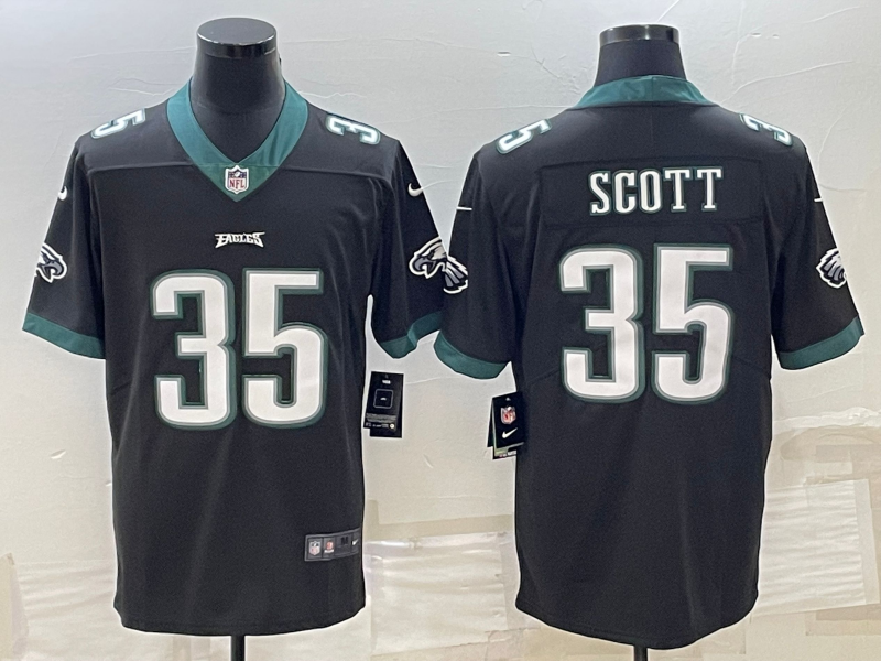 Men's Philadelphia Eagles Boston Scott #35 Black Jersey